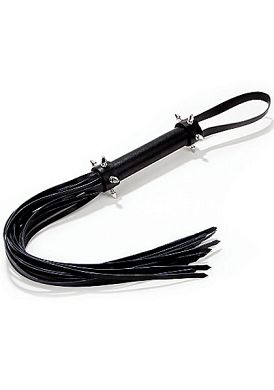 OUCH SPIKED Leather Whip black