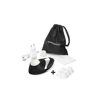 womanizer PRO - Intim Stimulationsgerät CHROME + 5er Pack Ersatzbehandlungsköpfe