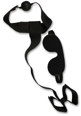 You2Toys BAD KITTY Fessel-Set mit Knebel schwarz