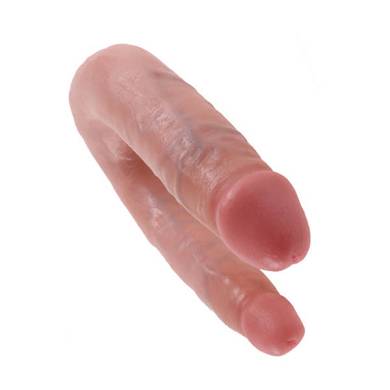 King Cock Small Double Trouble Flesh