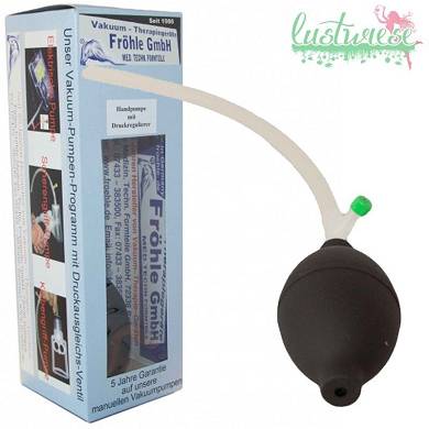 Fröhle Handpumpe Ballform + Ventil Busen Intim Saugschale Penispumpe Vakuumpumpe