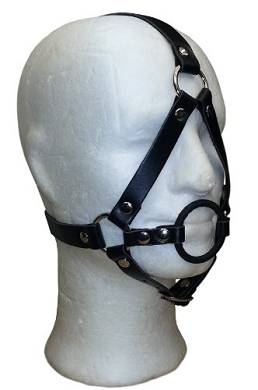 Bondage Leder Harness O Ring Mund Knebel 45mm