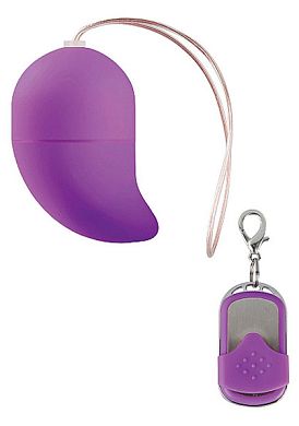 Shots Toys 10 Speed Remote Vibrating G-Spot Egg Small - Purple