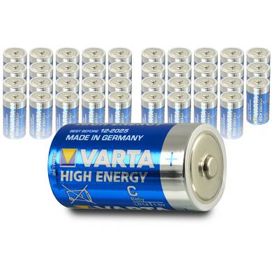 40 x Varta High Energy LR14 LR 14 Baby Zelle C 1,5V MN1400 Alkaline 40 Stk