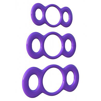 Penisring Set "Quick Release" - in Violett