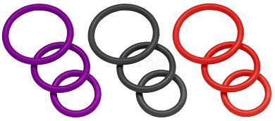 Cock & Ball Rings Rubber Set