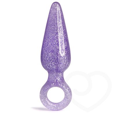 Starlight Gems mittelgroer Analplug im Glitzerdesign mit Fingerschlaufe