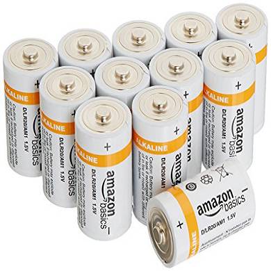 AmazonBasics Alkalibatterien. Typ D. 12 Stück