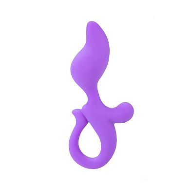 Analplug Curvy lila, 14 x 3 cm