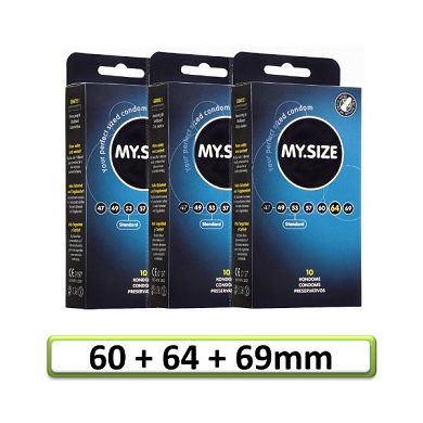My.Size Kondome - 3x10er Probierset (je 10x 60. 64. 69mm)