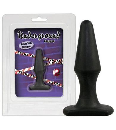Underground Butt Plug Schwarz Extra Small
