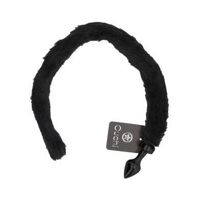 7,5 x 2,9 cm Butt Plug mit Katzenschwanz black