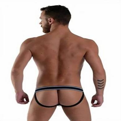 Mister B Manhattan Jockstrap Slip für Herren - White / Black Größe L