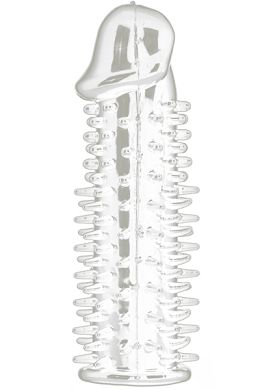 Shots Toys Realistic Spiky Penis Extension transparent