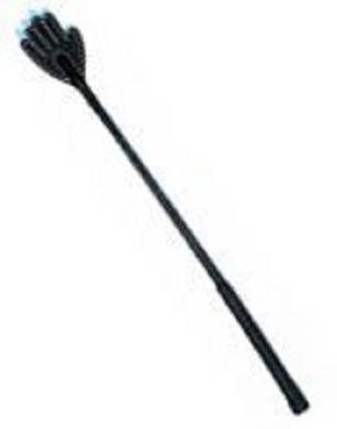 Gerte Reitgerte mit Hand Klatsche. 50 cm. schwarz - Springstock - Peitsche