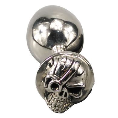  Buttplug Analplug aus poliertem Edelstahl Totenkopf Totenschdel - BDSM Bondage SM