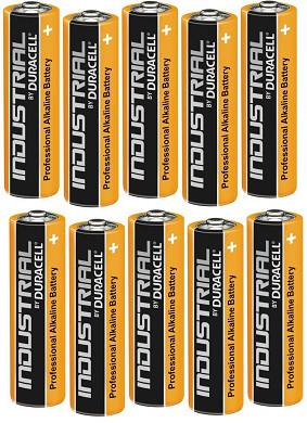 10x Batterie AA Mignon Duracell Industrial Alkaline MN1500-LR6-AA-Mignon lose
