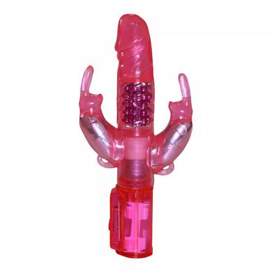 Double Rabbit - 18 cm - in Klar/Pink