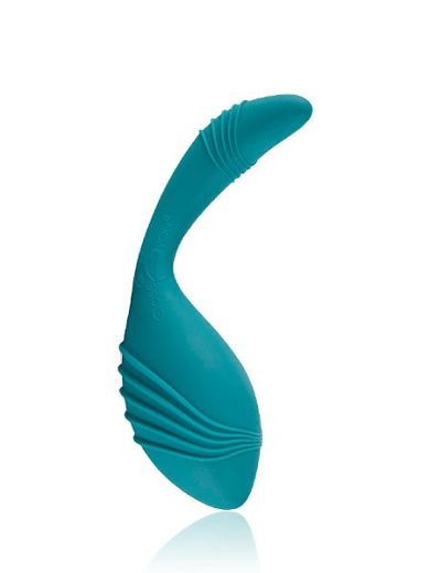 Duetto Petrol: Doppeldildo, blau