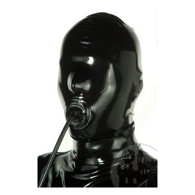 Latex Maske mit Innenknebel und RV