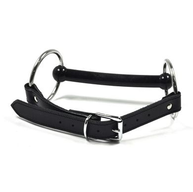 Leder Knebel mit Latex-Bei-Stange