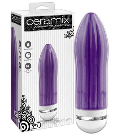 Ceramix No 7 - wasserfester Virbrator aus Keramik - 16 cm Lila