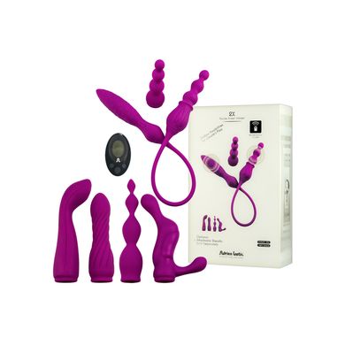 Adrien Lastic 2X Doppelvibrator Silikon purple