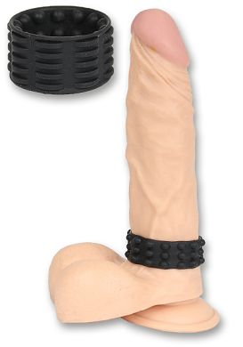 Silicone reversible Cockring black