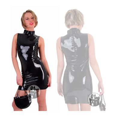 Latex Kleid - Stehkragen