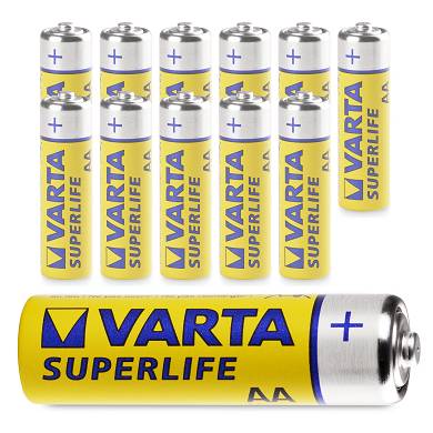 12 x Varta AA SuperLife Mignon LR06 Batterie - 1000mAh 1,5V Super Life -12 Stück