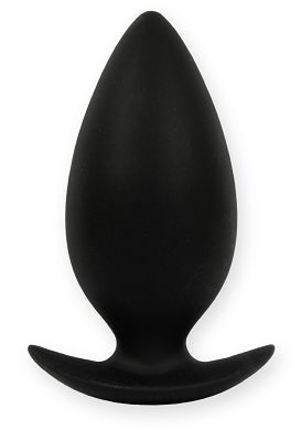 10 x 2 - 4,5 cm Rear Drop Silikon-Analplug medium black