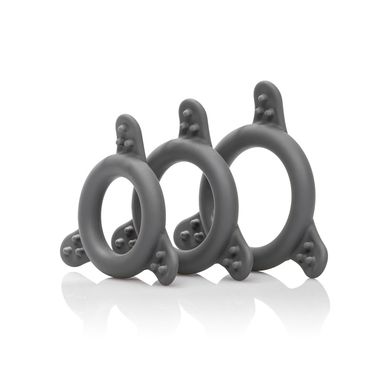 Cockring Pro Series Silicone Ring Set grey