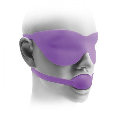 Mundknebel und Maske Lila