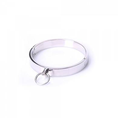 Stahl Halsband - in Silber