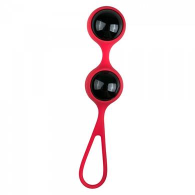 Liebeskugeln aus Glas -  2,5 cm - in Rot/Schwarz