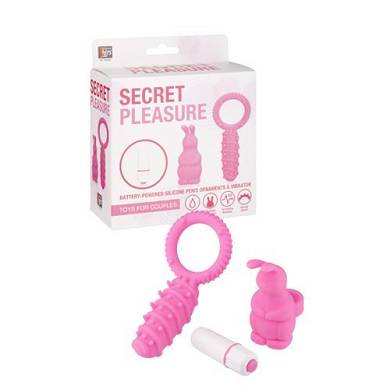Dream Toys Neon Vibration - Set. 3 teilig 1 Cockring mit genopppter Manschette. Häsch