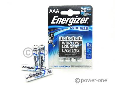 16 Energizer Ultimate Lithium AAA Micro LR03 AM4 MN2400 Ø10,0 x 44,5mm