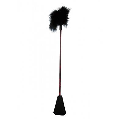Feder Peitsche - 53 cm - in Rot