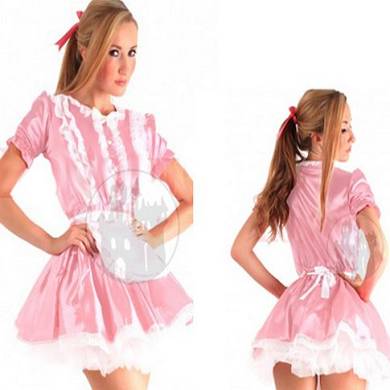 Satin Kleid in rosa