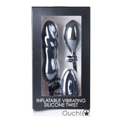 Aufblasbarer Vibrator aus Silikon - Schwarz