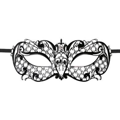 EasyToys ? Venezianische Maske aus Metall in Schwarz