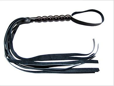 LKOUS Kunstleder Bondage Schwarz Rope Flogger Peitsche