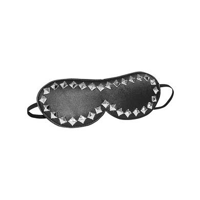Sex & Mischief - Leder Blindfold mit Nieten