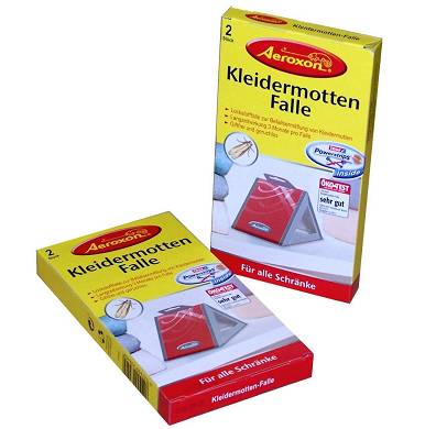Aeroxon Kleidermotten-Falle Mottenfalle Pheromonfalle 2x 2 Stück #GB R7F5P1