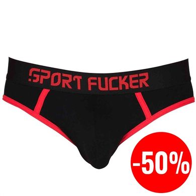 SportFucker Hooker Open Brief black red