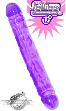 30 x 4 cm Crystal Jellies Jr.Doppeldildo purple