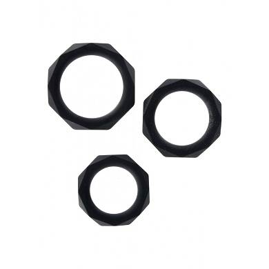 TOYJOY - Halo C-ring Set - Ø 2,7 cm, 3,2 cm, 3,6 cm - in Schwarz