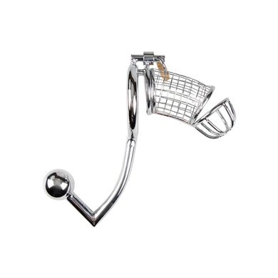 Sinner Keuschheitskäfig - Penis Cage with Analhook offen