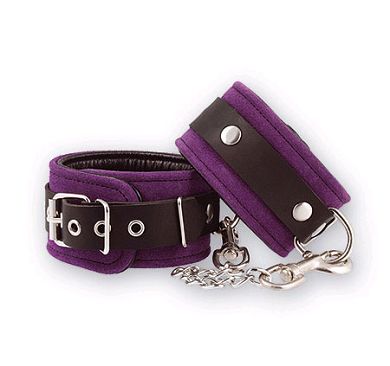 Leder Handfessel - VIOLETT