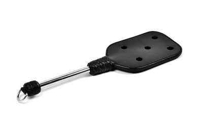 Leder Paddel HOLE mit Metallgriff